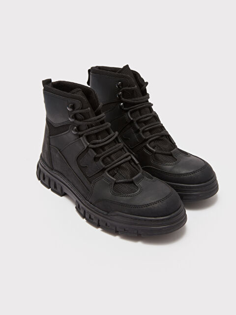 LCW STEPS Bağcıklı Deri Görünümlü Erkek Bot - W3JG07Z8-CVL