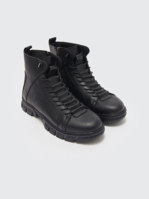LCW STEPS Bağcıklı Deri Görünümlü Erkek Bot - W3JG12Z8-CVL