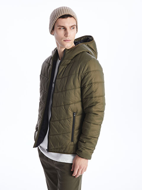 XSIDE Slim Fit Kapüşonlu Erkek Şişme Mont - W3JG88Z8-F7Z