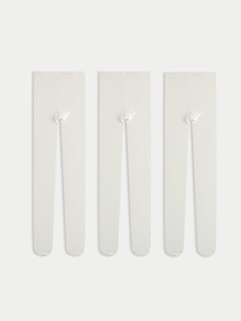 LCW Kids Basic Kız Çocuk Külotlu Çorap 3'lü - W3JH15Z4-FFB