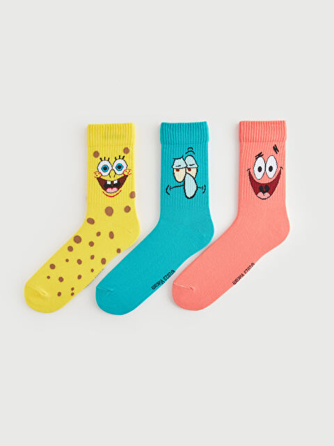 LCW ACCESSORIES Desenli Erkek Soket Çorap 3'lü - W3JI25Z8-K00