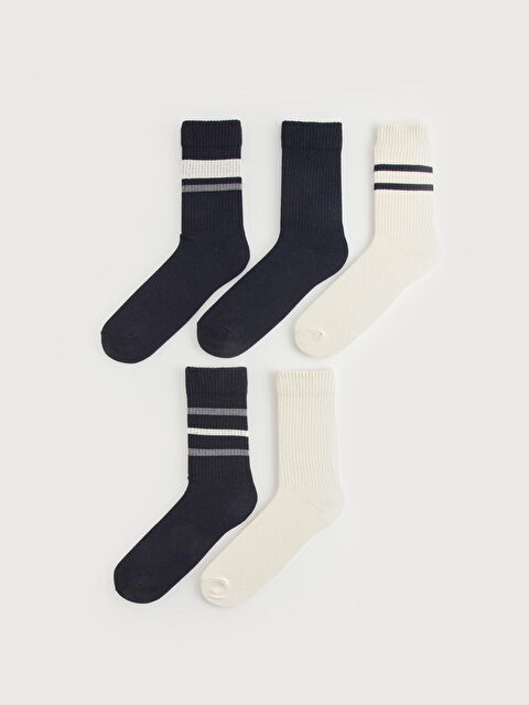 LCW ACCESSORIES Desenli Erkek Soket Çorap 5'li - W3JI43Z8-K00