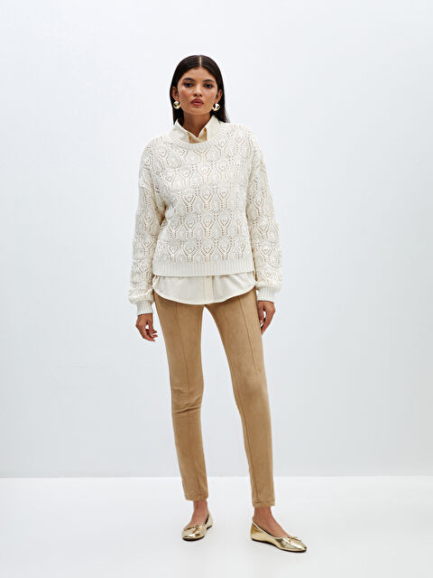 LCW Vision Beli Lastikli Kadın Tayt Pantolon - W3JJ64Z8-K0E