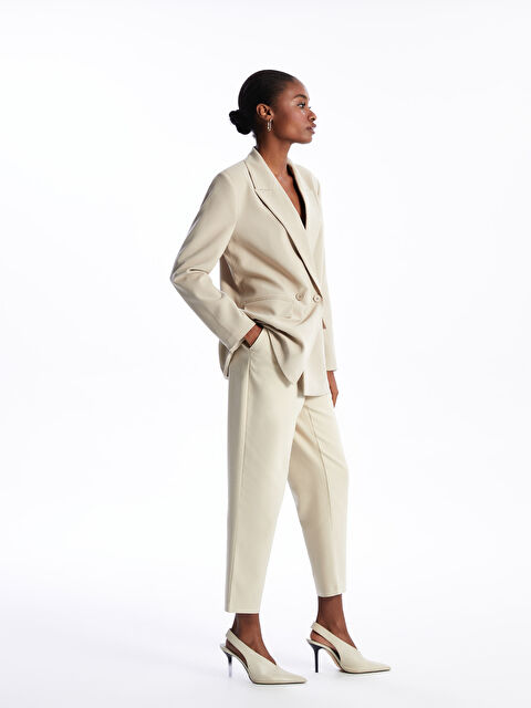 LCW Vision Beli Kemerli Havuç Kesim Kadın Pantolon - W3JK27Z8-Y0T