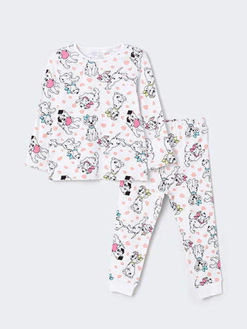 LCW baby 101 Dalmaçyalı Baskılı Kız Bebek Pijama Takımı - W3JL76Z1-LRA