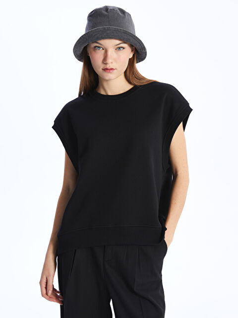 LCW Vision Kadın Kalın Bisiklet Yaka Düz Sweatshirt - W3JL91Z8-CVL