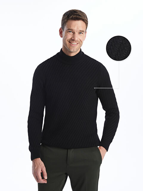 SOUTHBLUE Yarım Balıkçı Yaka Kısa Kollu Erkek Triko Kazak - W3JM27Z8-CVL