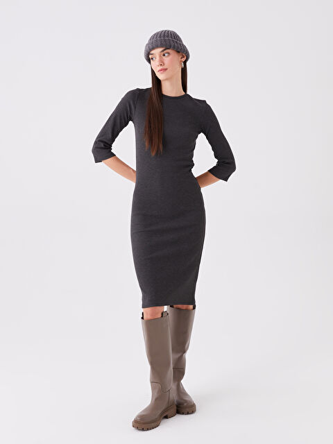 LCW ECO Bisiklet Yaka Kadın Elbise - W3JM53Z8-R4W