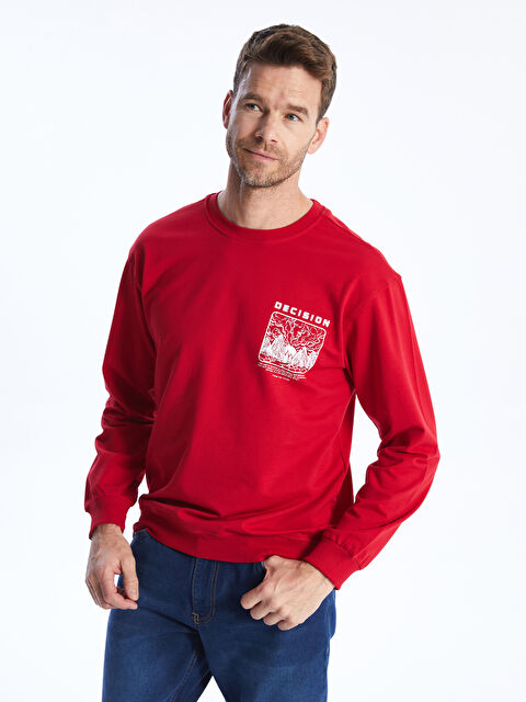 CALİMERA MODA Bisiklet Yaka Uzun Kollu Erkek Sweatshirt - W3JN37Z8-H0P