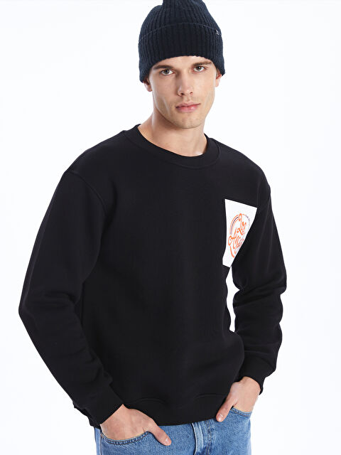 CALİMERA MODA Bisiklet Yaka Uzun Kollu Erkek Sweatshirt - W3JN38Z8-HEG