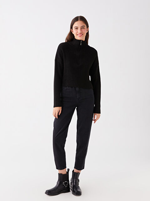 LCW Jeans Beli Lastikli Slouchy Fit Kadın Jean Pantolon - W3JO42Z8-327