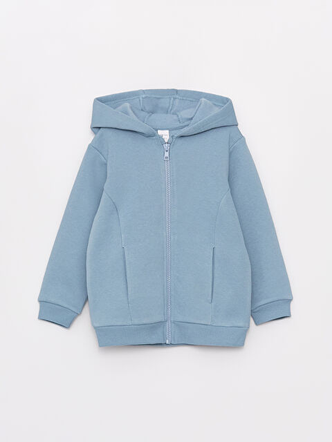 LCW Kids Hooded Long Sleeve Baby Boys' Zipper Sweatshirt - W3JU17Z1-R0W