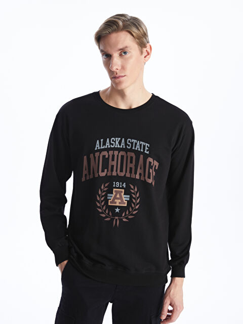 CALİMERA MODA Bisiklet Yaka Uzun Kollu Erkek Sweatshirt - W3JU39Z8-HEG