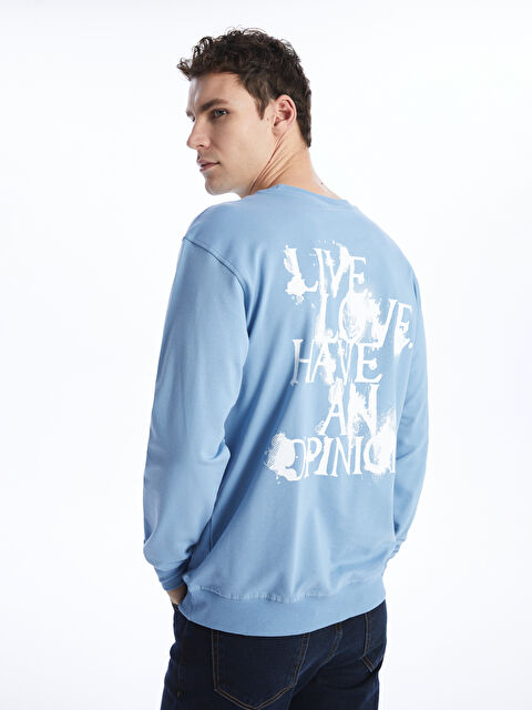 CALİMERA MODA Bisiklet Yaka Uzun Kollu Erkek Sweatshirt - W3JU41Z8-HAB