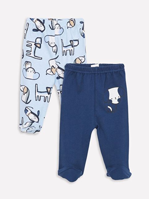 Luggi Baby Beli Lastikli Erkek Bebek Eşofman Alt 2'li - W3JU81Z1-GJY