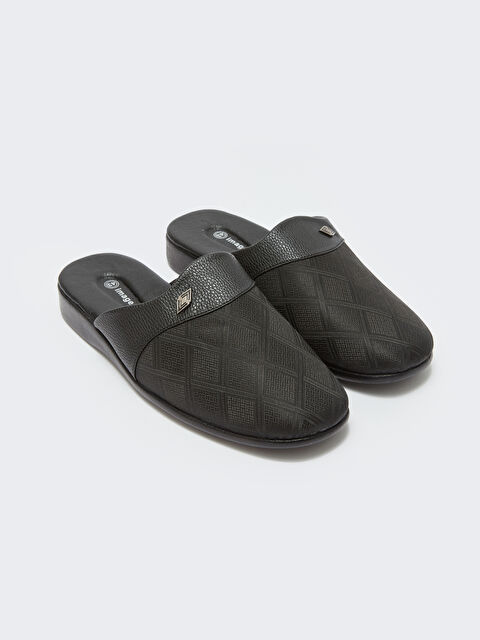 LCW STEPS Önü Kapalı Desenli Erkek Ev Terliği - W3K074Z8-HUC