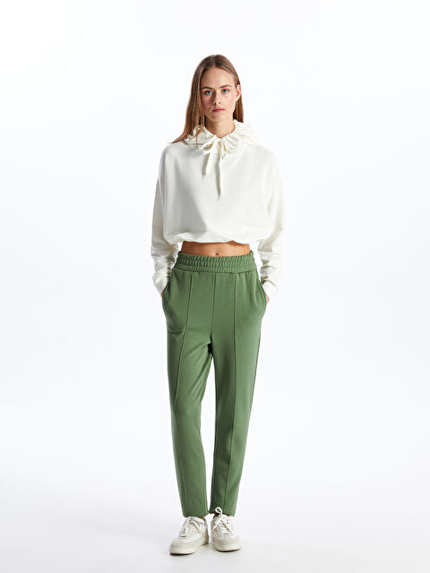 LCW Vision Kadın Beli Lastikli Düz Jogger Eşofman Altı - W3K435Z8-GX7