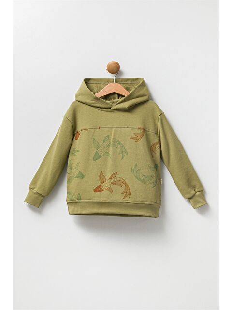 Pija Pija Uzun Kollu Baskılı Erkek Bebek Hoodie - W3K966Z1-L3Q