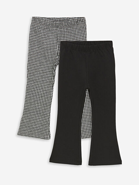 LCW baby Beli Lastikli Kız Bebek Tayt Pantolon 2'li - W3KA40Z1-LKX