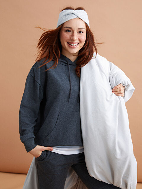 LCW DREAM Petite Düz Uzun Kollu Kadın Hoodie - W3KA94Z8-L8N