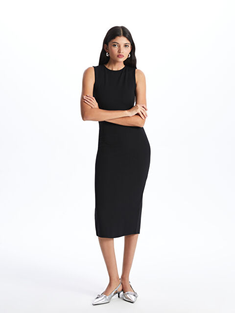 LCW Vision Bisiklet Yaka Kadın Bodycon Elbise - W3KD08Z8-CVL