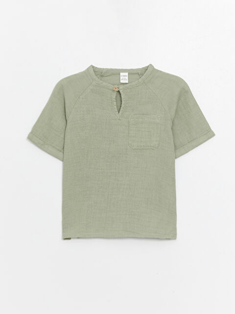 LCW Kids Crew Neck Short Sleeve Baby Boys' T-Shirt - S3G374Z1-GGY