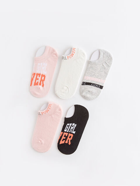 LCW Kids Desenli Kız Çocuk Sneaker Çorap 5'li - S40236Z4-FRA