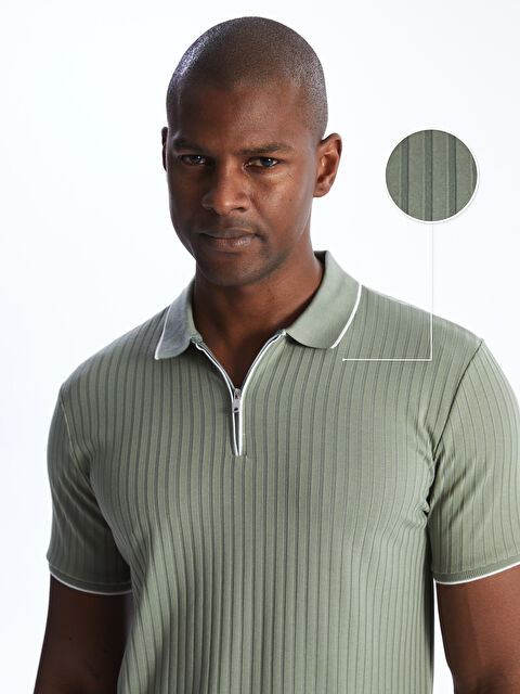 LCW Vision Muška teksturisana majica sa polo kragnom i kratkim rukavima