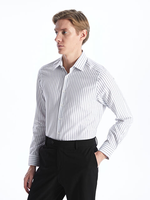 LCW BUSINESS Slim Fit Uzun Kollu Gabardin Erkek Gömlek - S40290Z8-LJX