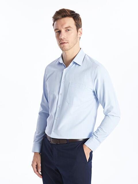 LCW BUSINESS Regular Fit Long Sleeve Dobby Fabric Men's Shirt - S40296Z8-CU5