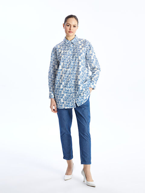 LCW Modest جينز نساء بقصة كاروت فيت وخصر مطاطي - S40563Z8-H45