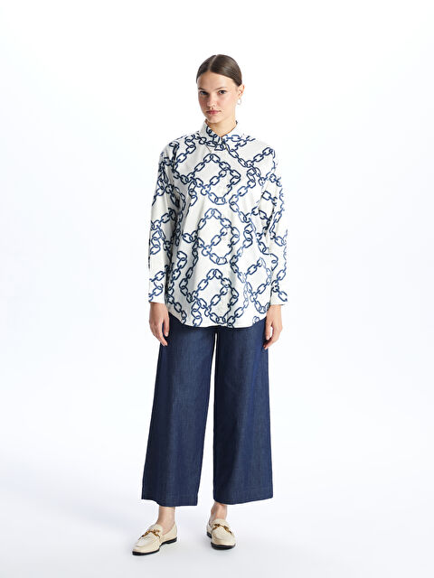 LCW Modest Elastic Waist Wide Leg Women's Jeans - S40564Z8-309