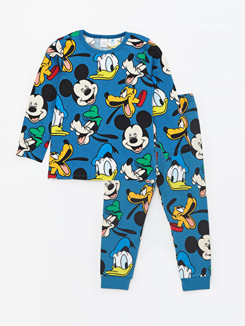 LCW baby سێتی بیجامەی چاپکراوی Mickey Mouse بۆ منداڵانی کوڕ - S40687Z1-LQP