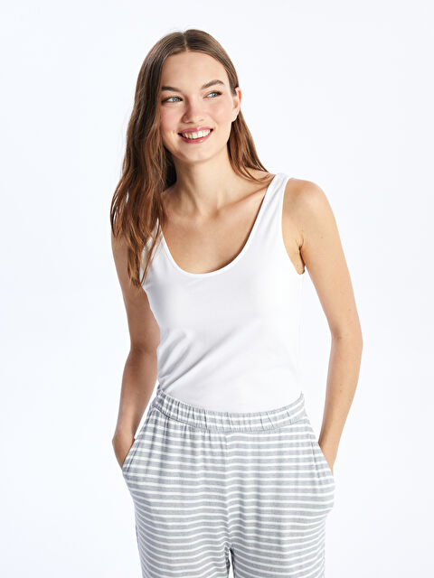 LCW DREAM Women's U Neck Plain Tank Top - S40712Z8-FFB