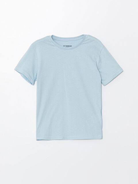 LCW Kids Bisiklet Yaka Basic Kısa Kollu Erkek Çocuk Tişört - S40735Z4-G2E