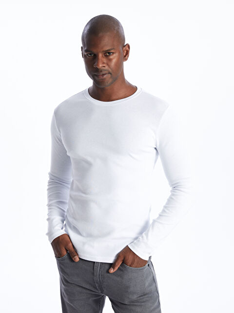 LCWAIKIKI Basic Crew Neck Long Sleeve Men's T-Shirt - S40779Z8-Q6K