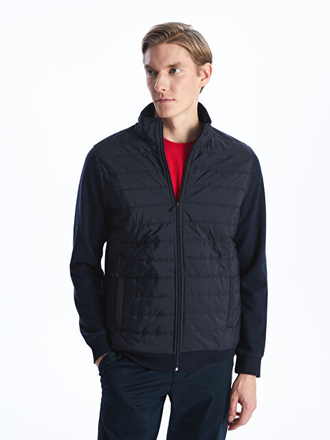 LCWAIKIKI Classic Rahat Kalıp Dik Yaka Erkek Hırka - S40781Z8-RFH