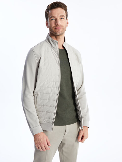 LCWAIKIKI Classic Rahat Kalıp Dik Yaka Erkek Hırka - S40781Z8-SNE