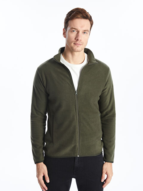 LCWAIKIKI Classic Dik Yaka Uzun Kollu Erkek Polar Hırka - S40783Z8-J2L