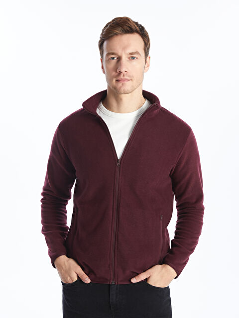 LCWAIKIKI Classic Dik Yaka Uzun Kollu Erkek Polar Hırka - S40783Z8-SPK