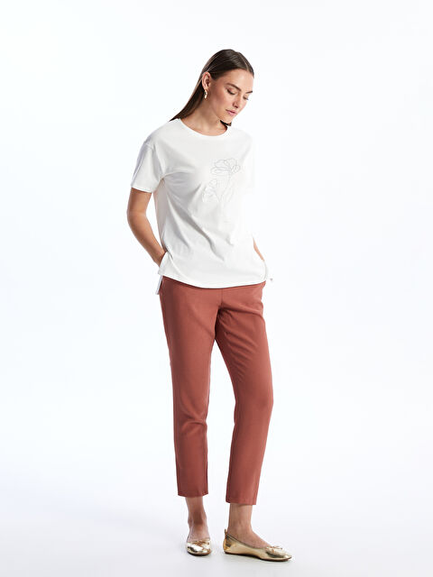 LCWAIKIKI Classic Elastic Waist Carrot Fit Women's Trousers - S40799Z8-H9G
