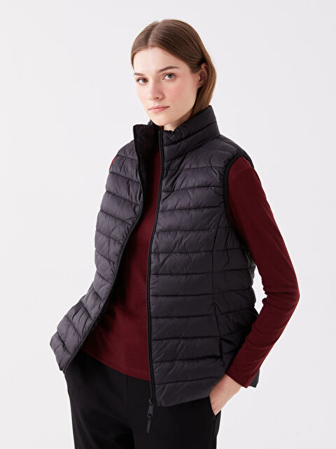 LCWAIKIKI Classic Kadın Dik Yaka Düz Şişme Yelek - S40801Z8-CVL