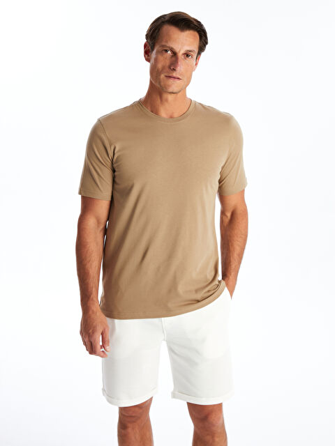 LCWAIKIKI Classic Bisiklet Yaka Penye Erkek Tişört