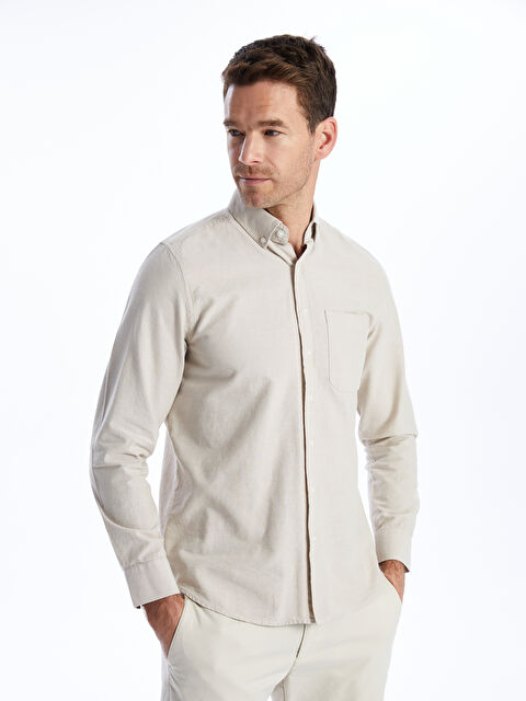 LCWAIKIKI Classic Regular Fit Uzun Kollu Oxford Erkek Gömlek