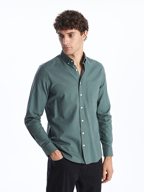 LCWAIKIKI Classic Regular Fit Uzun Kollu Oxford Erkek Gömlek