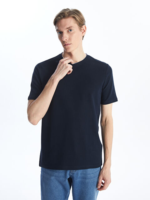 LCWAIKIKI Classic Bisiklet Yaka Kısa Kollu Pike Erkek Tişört - S41087Z8-DWP