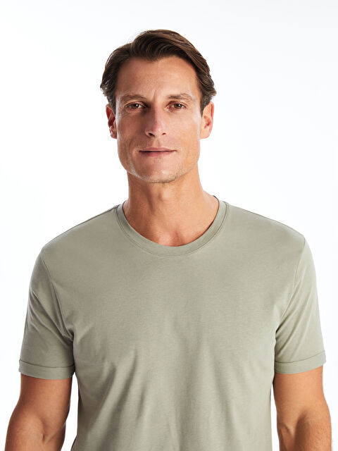 LCWAIKIKI Basic Bisiklet Yaka Penye Erkek Tişört - S41097Z8-SZJ