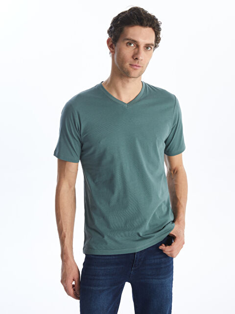 LCWAIKIKI Classic V Yaka Kısa Kollu Erkek Tişört - S41099Z8-H9D