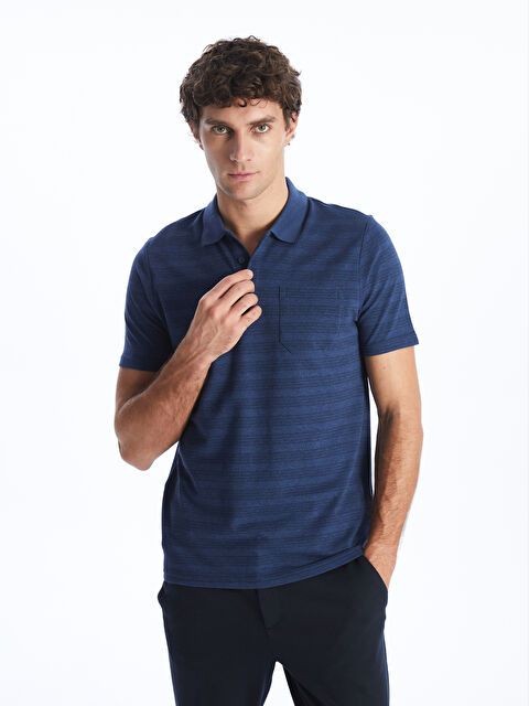 LCWAIKIKI Classic Polo Yaka Kısa Kollu Çizgili Erkek Tişört - S41135Z8-LEL