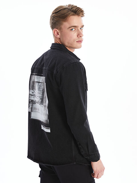 LCW Jeans Regular Fit Uzun Kollu Erkek Jean Gömlek - S41310Z8-326